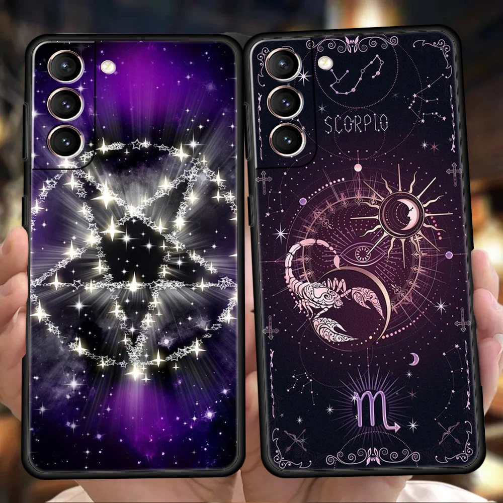 Witches Moon Tarot Mystery Totem Phone Case for Samsung Galaxy S24 S23 S22 S20 S21 FE Ultra S24 S23 S10 S10E S9 S8 Plus 5G Shell