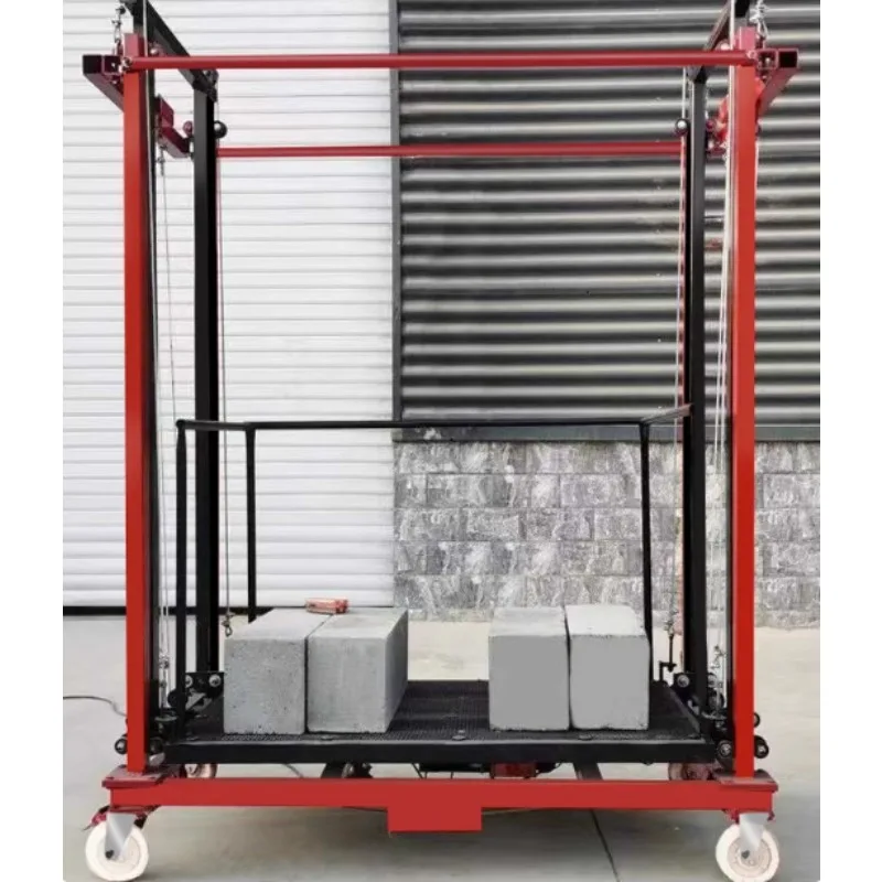 2M Electric Lifting Scaffolding  Automatic Folding Mobile Remote Control Indoor Construction Site