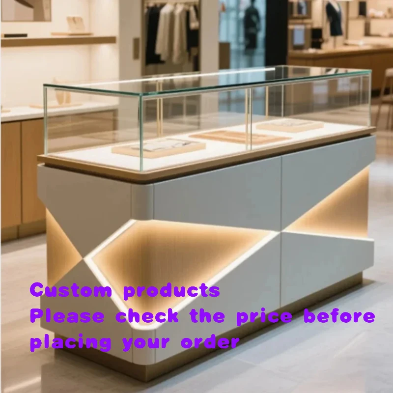 

custom.Functional Metal and Wood Display Stand Sophisticated Display Set Chic Display Unit Design