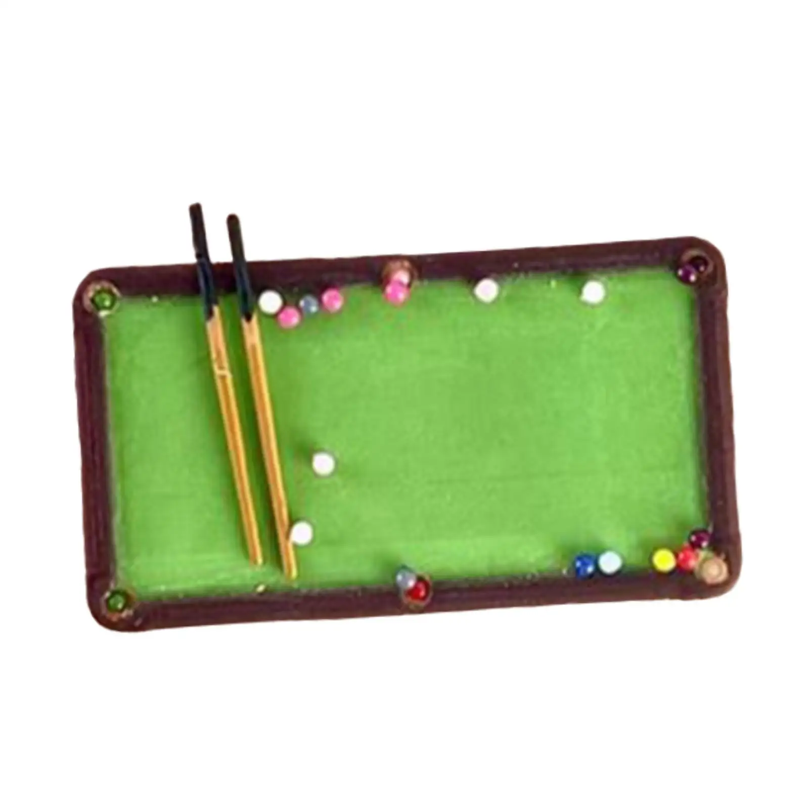 Table de billard miniature à l'échelle 1/64, figurines peintes, scènes à l'échelle, miniature