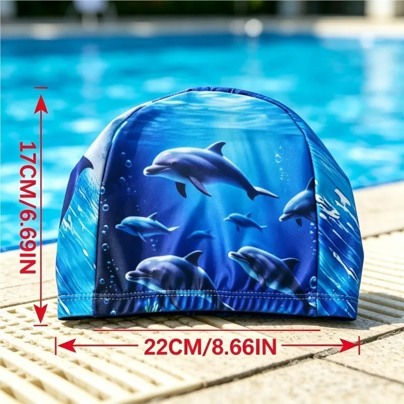 Adult Swim Caps 2 Pack, Flexible Swimming Hat for Daily Swimming Practice, Assorted Designs