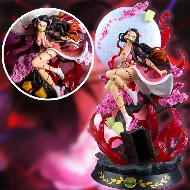 Demon slayer cartoon anime mercadoria nezuko figura elegante e criativa decoração de mesa para homens e mulheres, presente de feriado