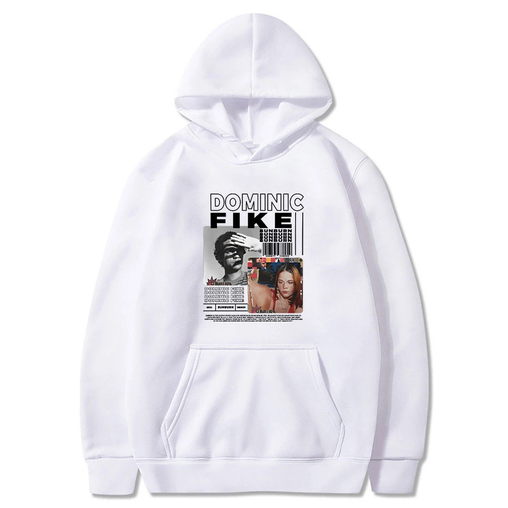 Dominic Fike Sunburn Hoodie 2024 Tour Merch Long Sleeve Streetwear Men Women Hooded Sweatshirt Hip Hop Clothes