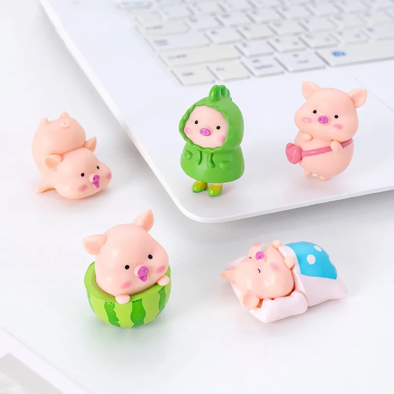 أنيمي الخنزير البري خنزير نموذج مزرعة الحيوان خنزير الأسرة مجموعة التماثيل عمل الشكل ألعاب تعليمية للسيارة ديكور المنزل