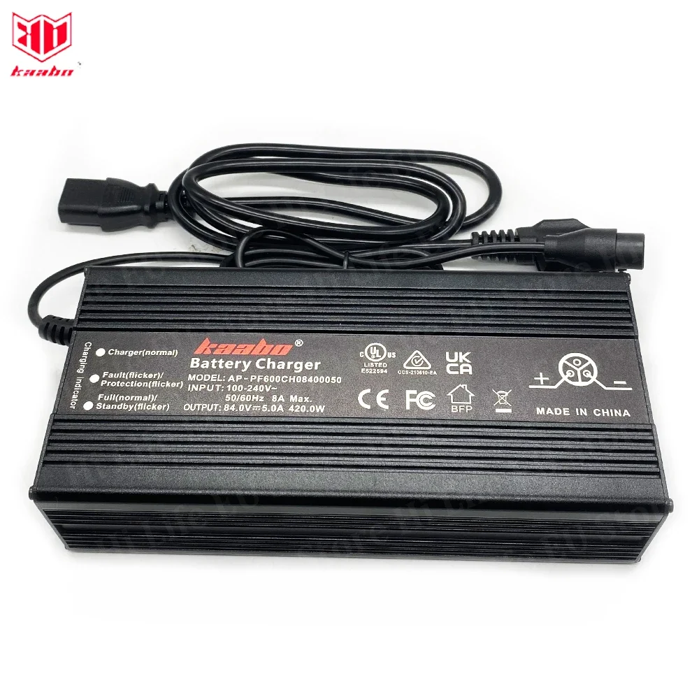 Original 84V 5A Fast Charger for Kaabo King GTR 72V 35Ah E-Scooter Input 100-240V 84V 5A Fast Charger for Kaabo GTR Scooter