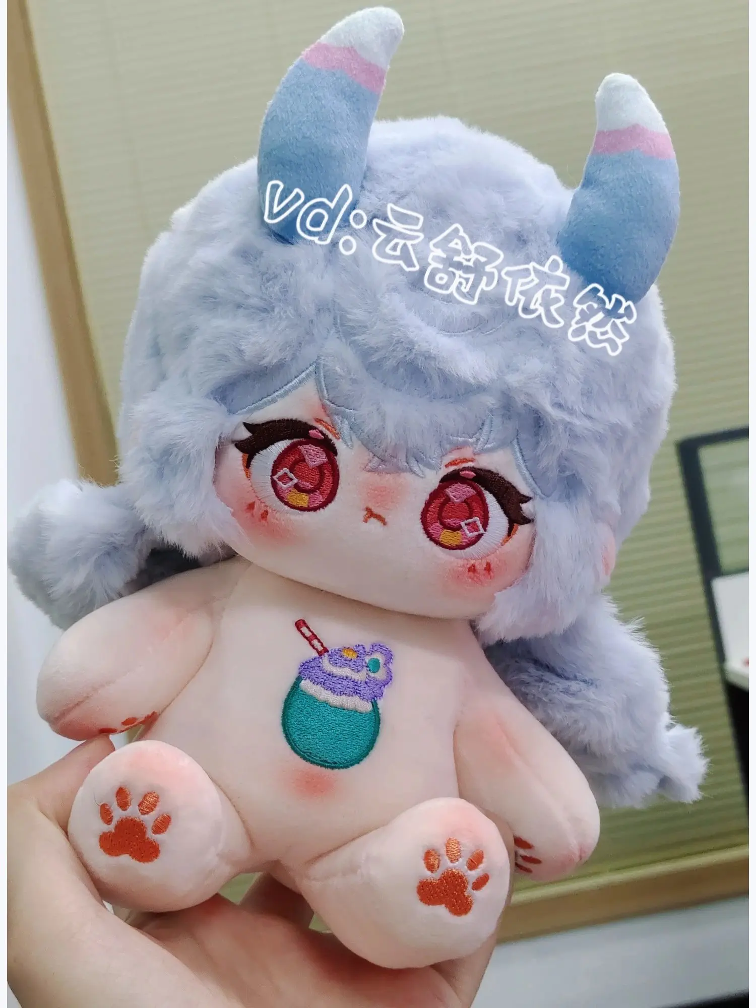 In Stock Genshin Impact 20cm Sigewinne Cotton Stuffed Naked Dolls Gifts Cosplay Doll Mascot Ornament