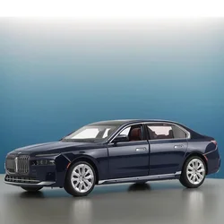 1:24 BMW 7 Series i7 G70 Alloy Luxy Car Model Diecast Metal Limousine Pure Electric Vehicles Car Model Sound Light kids Toy Gift