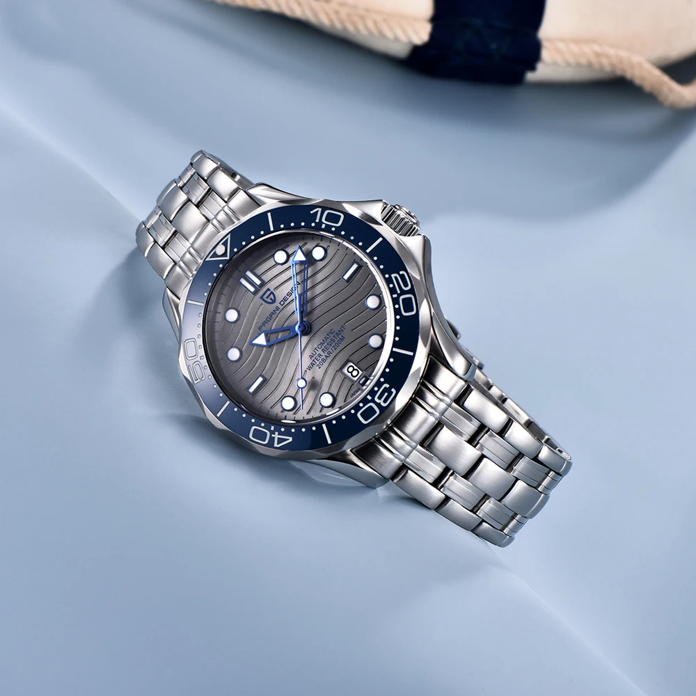 2025 جديد PAGANI تصميم ساعات آلية للرجال قمة فاخرة ساعة أوتوماتيكية للرجال AR الياقوت مضيئة مقاوم للماء السيراميك الحافة #3