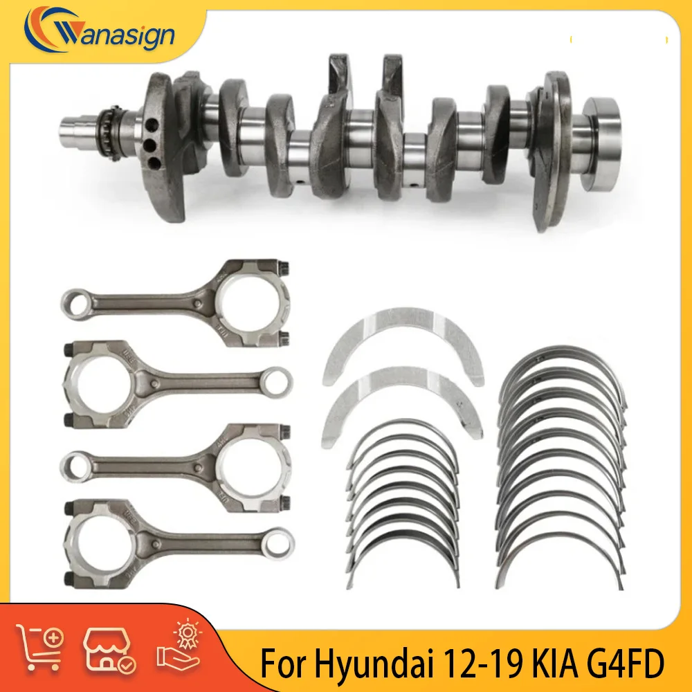 

Engine Parts Crankshaft Connecting Rod & Main Con-Rod Bearings Set Fit 1.6 L L4 Gas G4FD For Hyundai 12-19 KIA SOUL RIO 1.6L