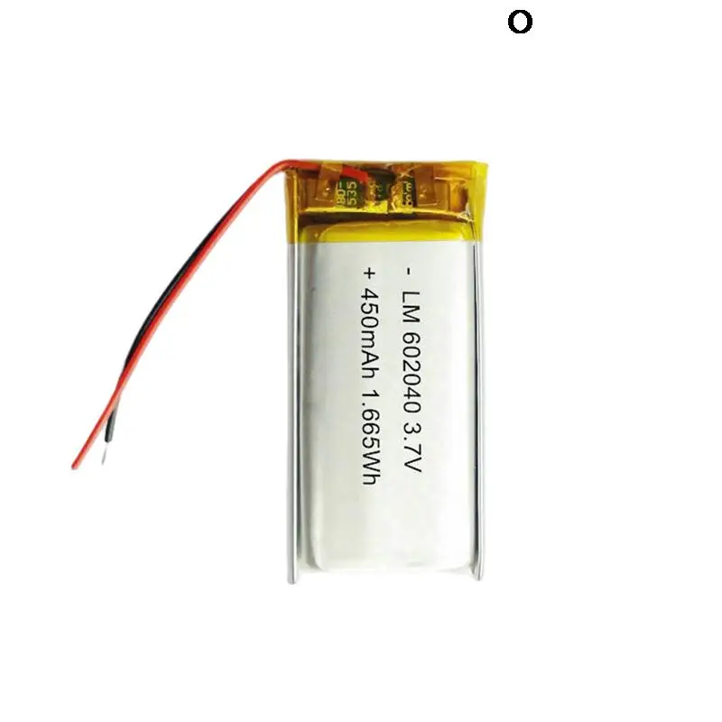 602040 450mAh Lithium Polymer Rechargeable Battery For Tablet PC LED Light Speaker Li-ion Battery