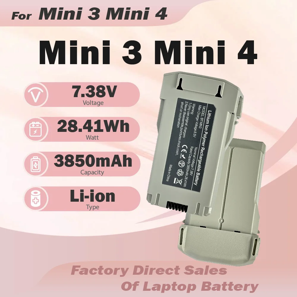 3850mAh Flight Time 47mins Drone Battery For DJI Mini 3/Mini 4/MINI 3 Pro Drone Battery Accessories