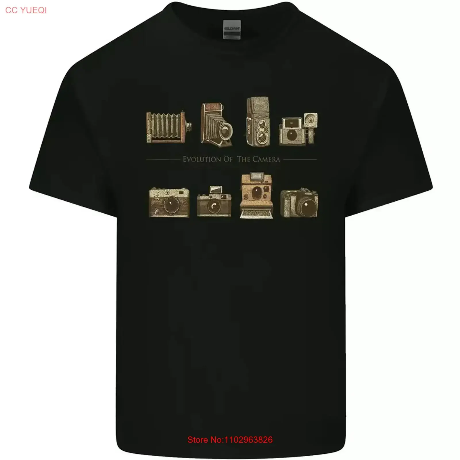 T-shirt en coton pour hommes, motif photographie, style vintage, décontracté, unisexe, vêtements de créateur, respirant