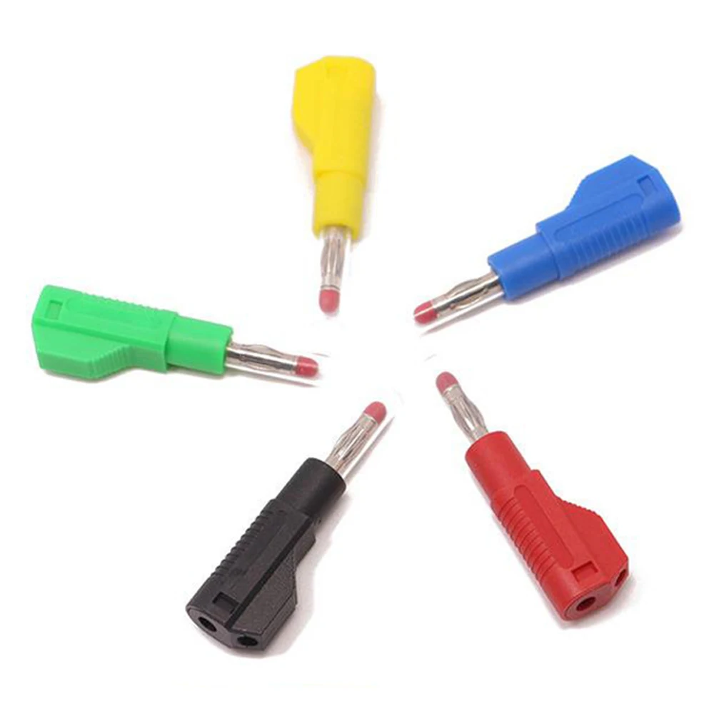 New 4MM Banana Plug Copper Nickel Plating Safety Retractable Stackable Solder In Line DIY Assembly Test Leads Connectors Plug