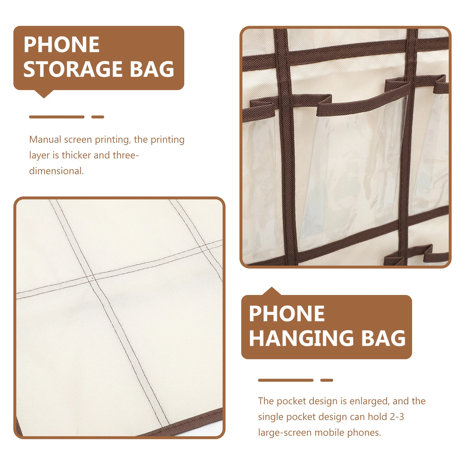 

Jewelry Hanging Bag Phone Storage Bags Classroom Organizer for Cell Phones Child