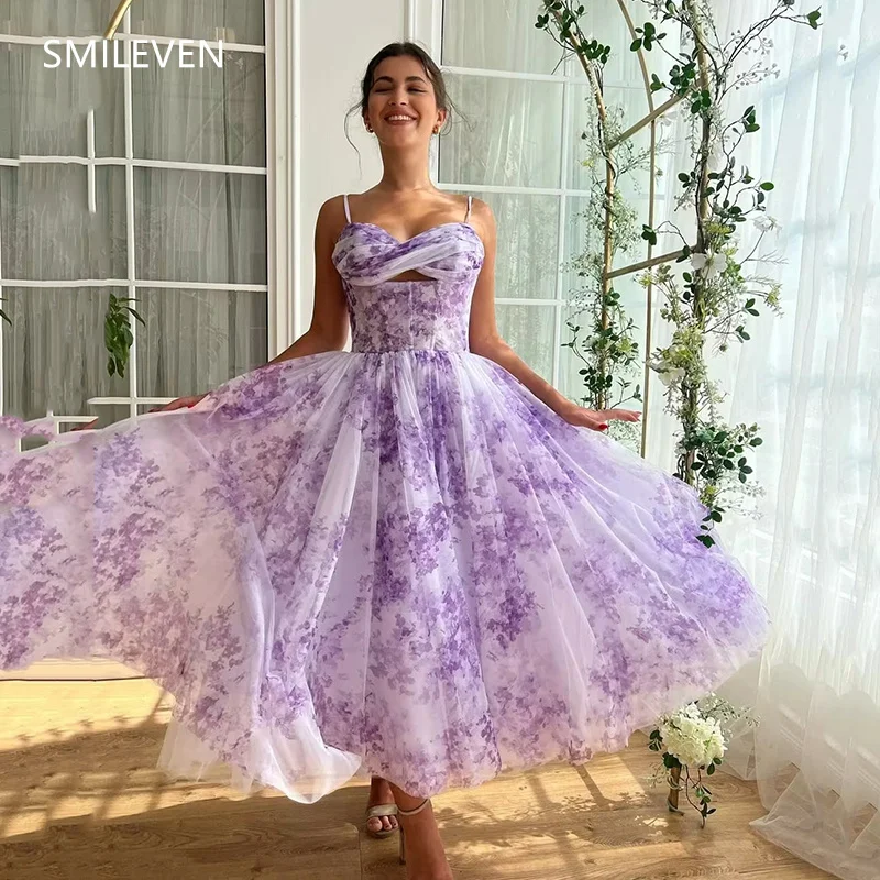 

Smileven потрясающее спагетти без бретелек фиолетовое короткое вечернее платье без рукавов сексуальные платья для выпускного вечера вечернее платье по индивидуальному заказу 2025