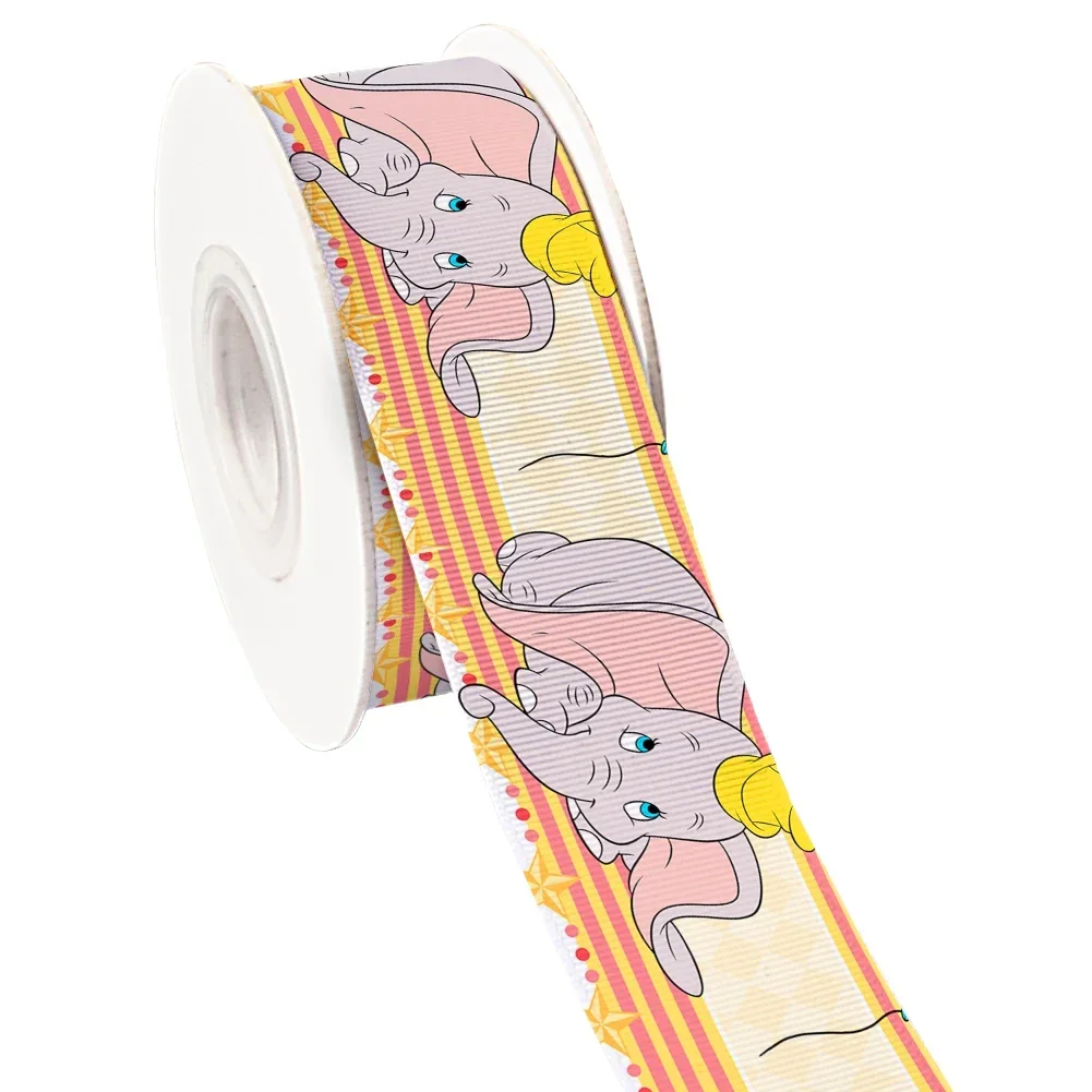 10 jardów Śliczna kreskówka Disney Dumbo Grosgrain Wstążka do kokardek do włosów DIY Materiały do rękodzieła Materiały do rękodzieła