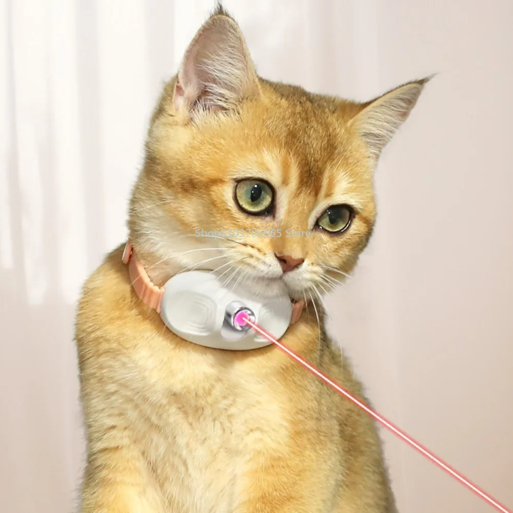 

Laser Cat Collar Teasing Cat Electric USB Charging Kitten Automatic Cats Toy Smart Laser Teasing Cat Interactive Toy 고양이 장난감