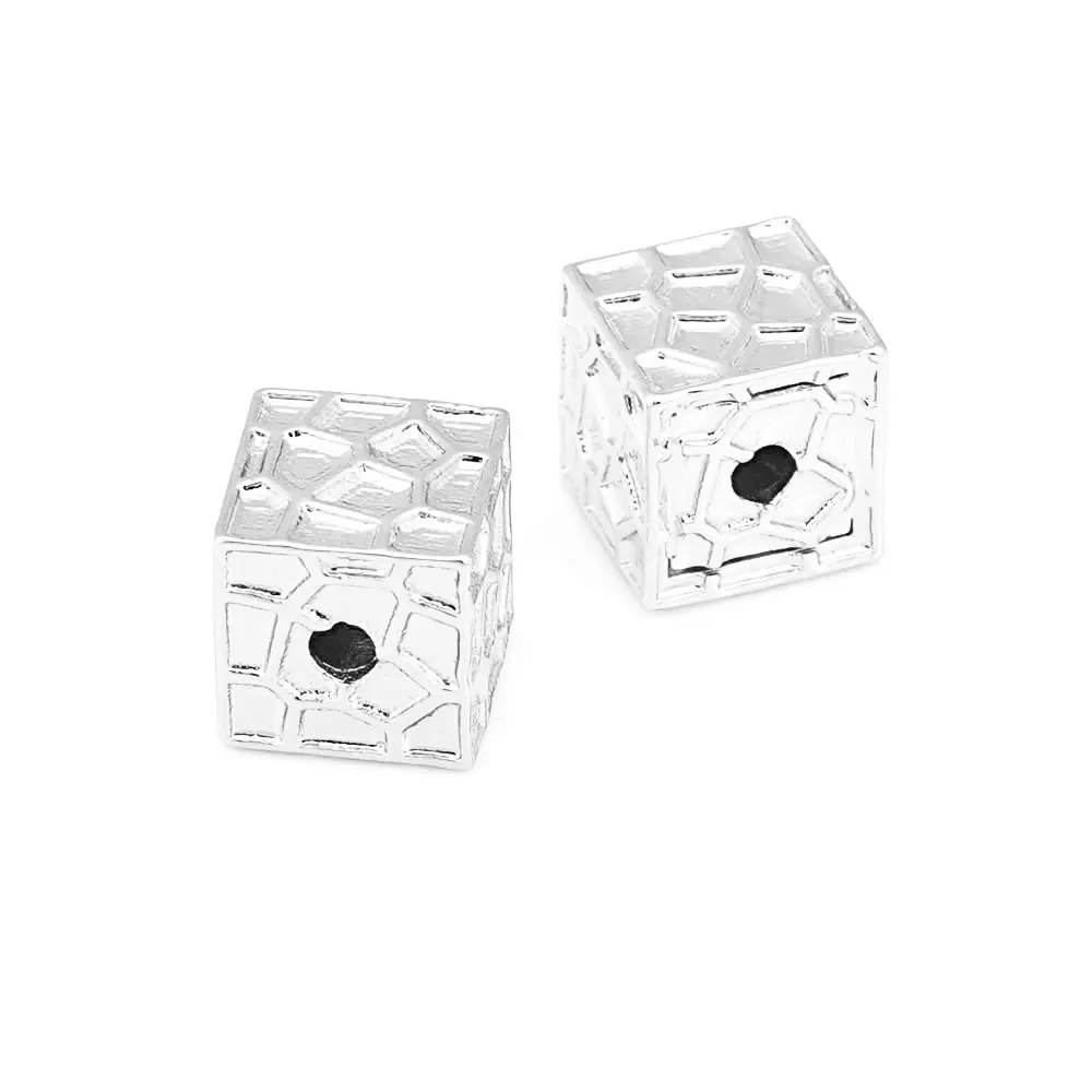 18K Gold Color Brass Square Spacer Beads Bracelet Beads High Quality Diy Jewelry Accessories Making Materials - view 5