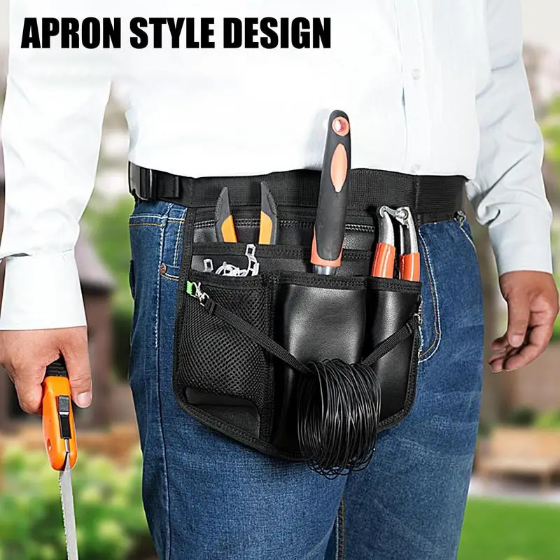 Cinturón de herramientas para hombre, delantal con cinturón, herramienta de trabajo multibolsillo, bolsa de herramientas, cinturón de herramientas de construcción portátil, cinturón de utilidad resistente