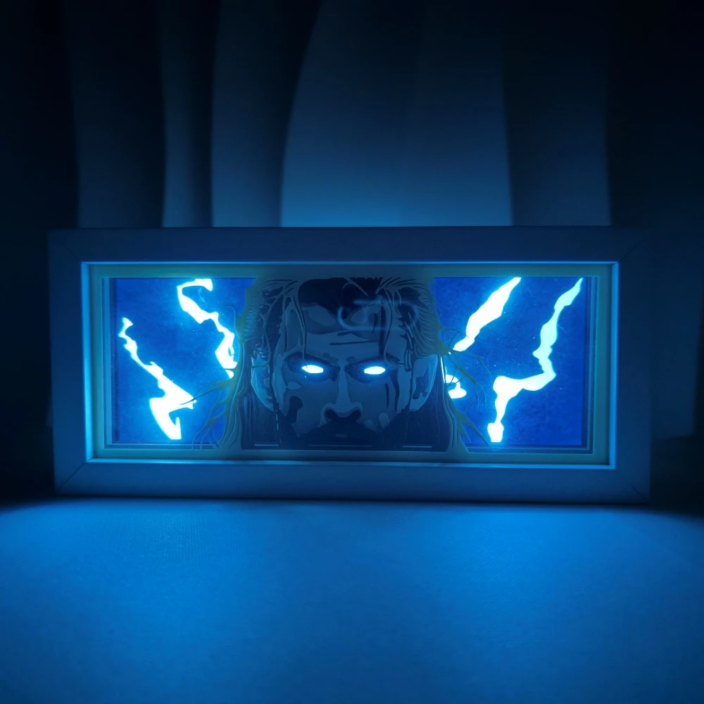 

Anime Series Paper-Cut Light Room Bedroom Night Light Remote Control Colorful Light Box Color Change Light