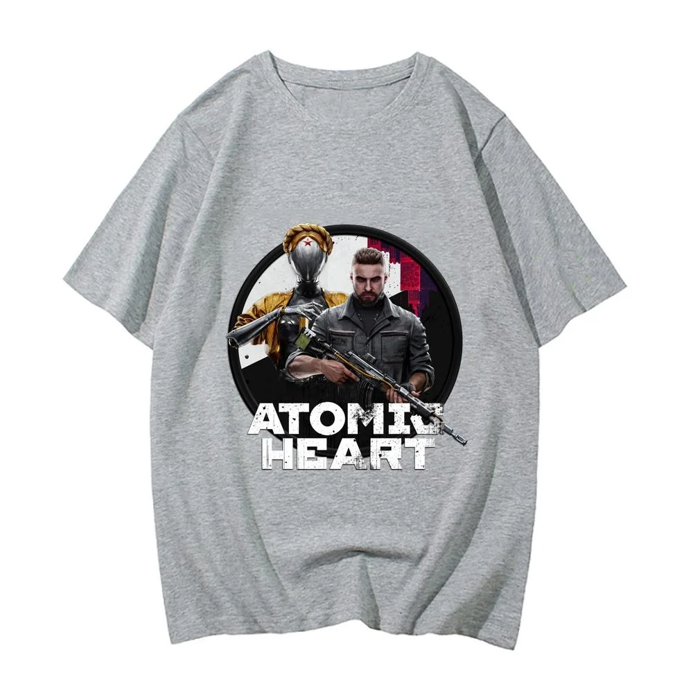 Atomic Heart High Quality Cotton EU size t-shirts manga harajuku Japanese men tshirt graphic streetwear manga unisex clothes