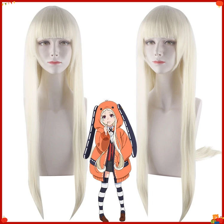 Long Wavy Milk Blonde Synthetic Wig Lun-a Style Inspired Cosplay Costume Hair for Party Halloween Anime Roleplay Ready To Ship