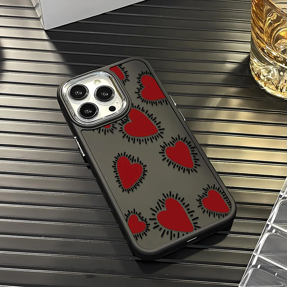 حافظة على شكل قلب الحب، مناسبة لهاتف iPhone17Pro Max/ 17/17Pro/17Air/16Pro Max/ 16Pro/ iPhone 16/ 16 Plus لسلسلة iPhone11 12 13 14 15 #6