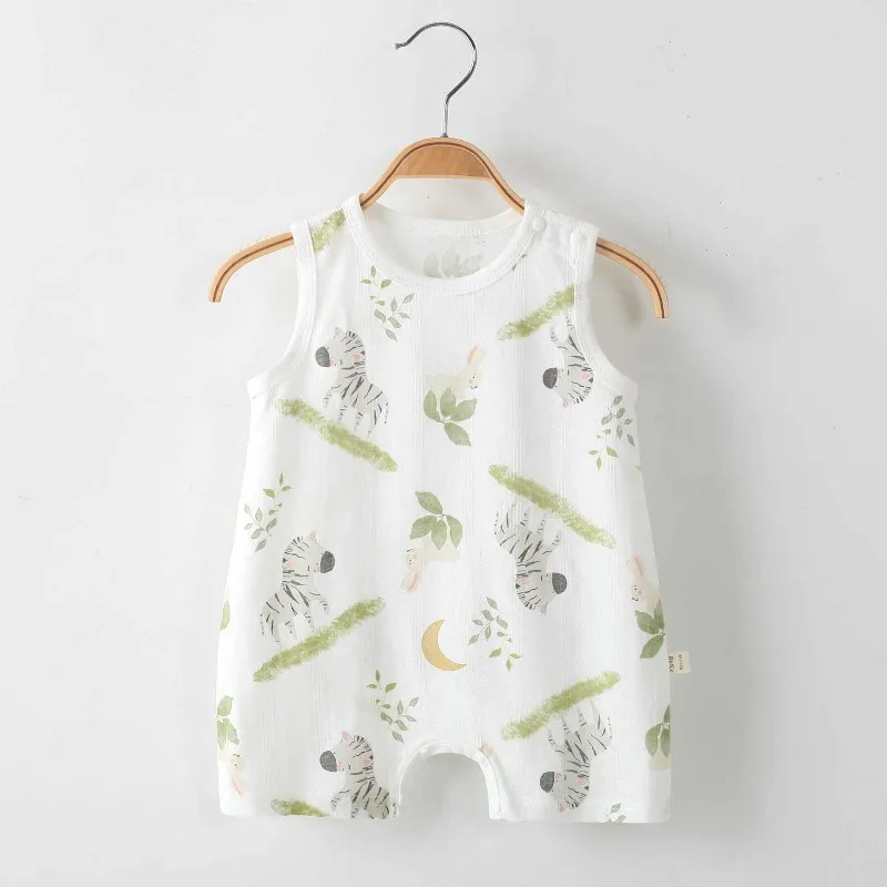 رومبير صيفي للأطفال الرضع ملابس 6M-2Y بدون أكمام #3