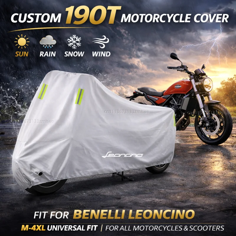 

For Benelli Leoncino 500/LeonineX Motorcycle Cover Waterproof Heavy Duty Outdoor Rain Dust Sun Protector