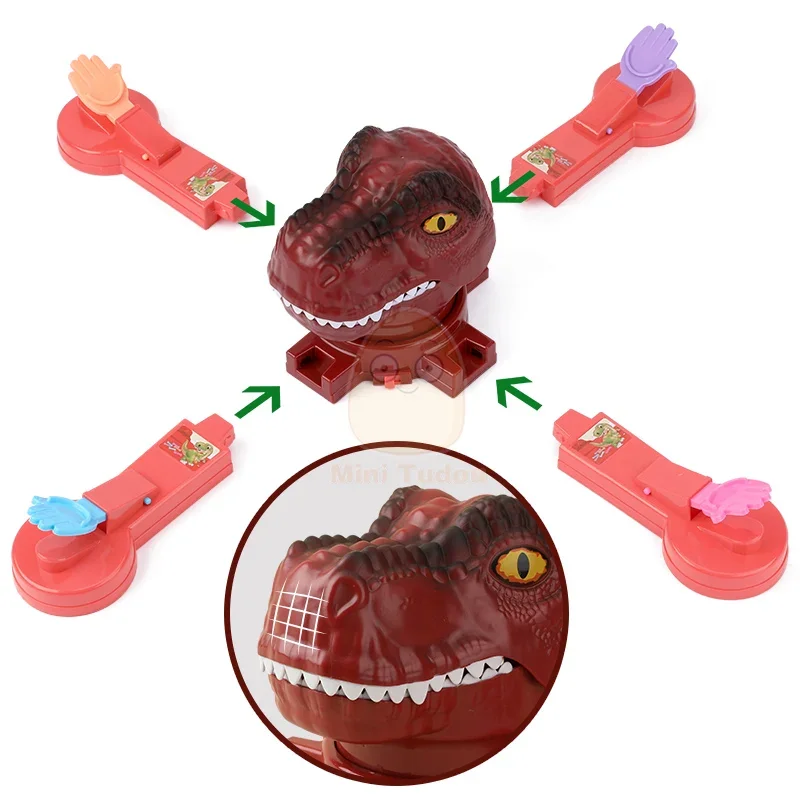 Kids Toy Feeding Dinosaur Electric Multiplayer Interactive Rotate Shot Game Party Competitive Desktop Toys For Children Gifts