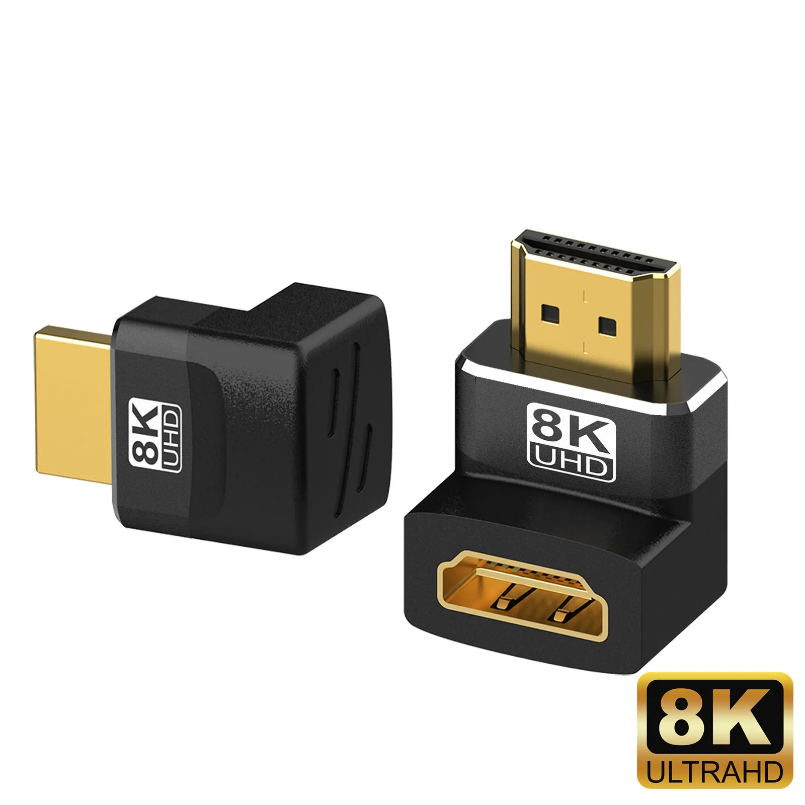 Adapter 90 stopni zgodny z 8K HDMI z bocznym zginaniem Adapter 90 stopni pod kątem prostym 270 stopni Złącze rozszerzeń HDMI męski na żeński