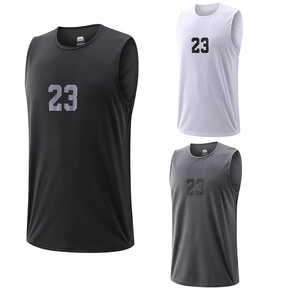 Basketball vest 23 shooting sleeveless shirts Men dry fit sport Running vest Male fitness Jogging workout basketball Tops tank