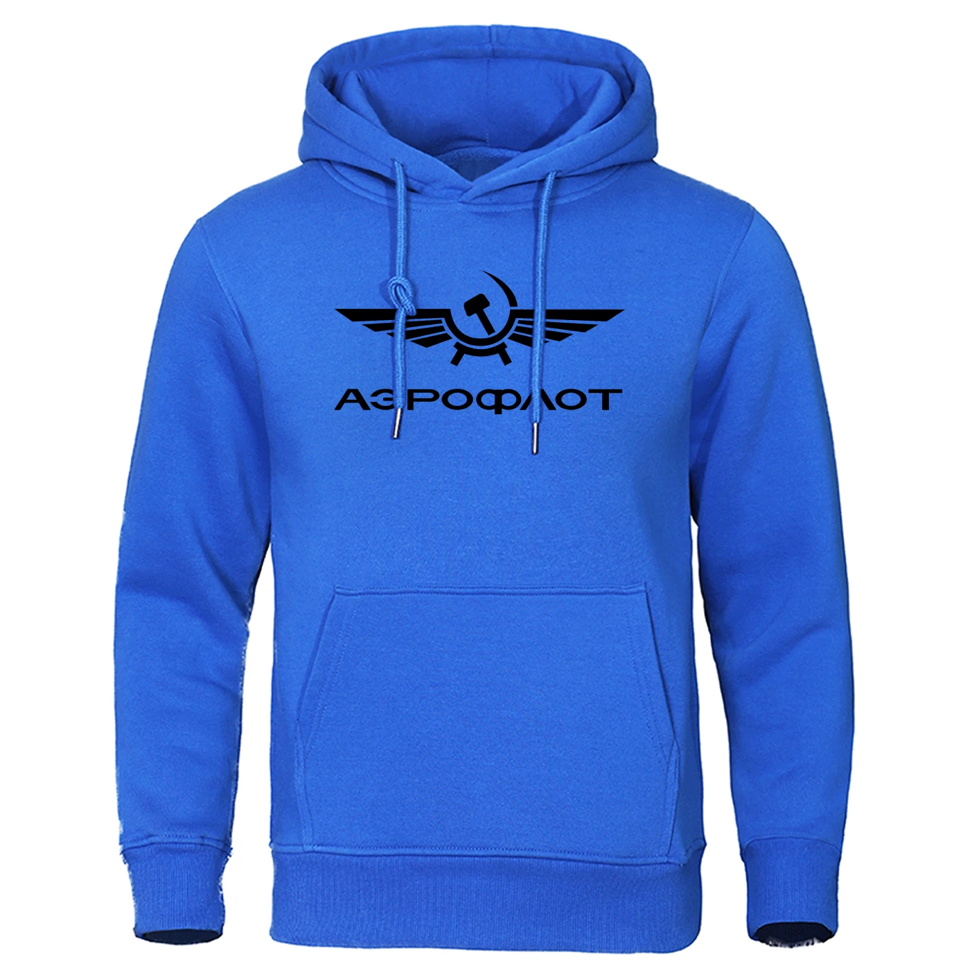 Autumn Fleece Warm Sweatshirt Mens Hoodies Stylish Aeroflot CCCP Civil Aviation Russe Airforce Pullover Fashion Men Streetwear