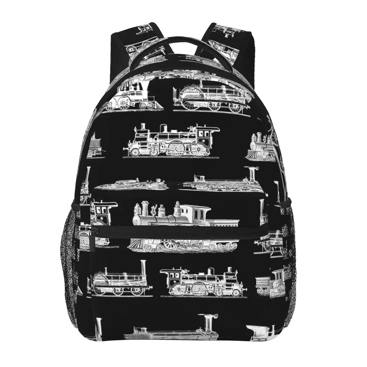 

Vintage Retro Steam Engine Old Trains Backpacks Boys Girls Bookbag Children School Bags Cartoon Travel Rucksack Shoulder Bag