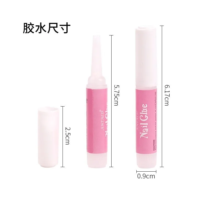 10 unids/set 2g puntas de uñas postizas pegamento decoración de uñas pegamento de uñas postizas para pegatinas y calcomanías de uñas herramientas de manicura