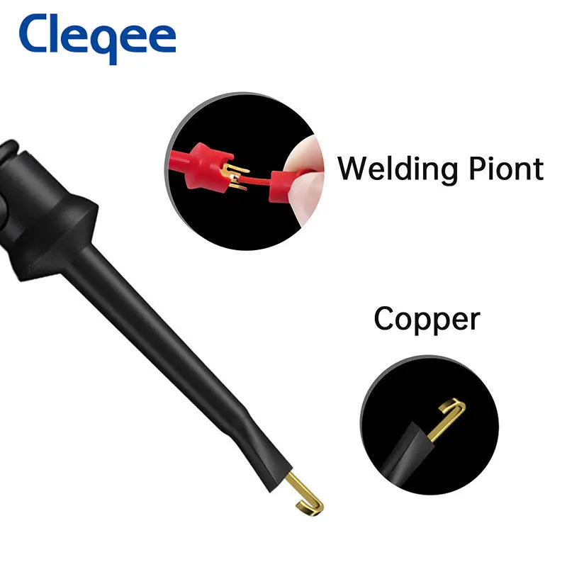Aleqee-Gels empilables pour touristes, fils de prise, pinces crocodiles, pince à crochet de test, multimètre, kit de fils de test pour électrique, P10 laqué B, 6 pièces