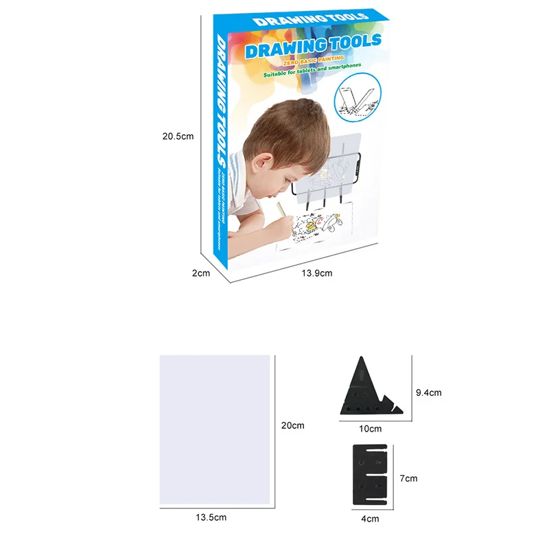 1pc Projection Drawing Copy Board Projector Painting Tracing Board Sketch Specular Reflection Dimming Bracket Montessori Toys