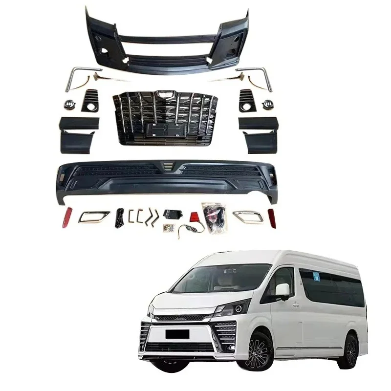 Upgrade and Modify Auto Accessories High Quality PP Material Car Body Kit Front Bumper Grille for Toyota Hiace！