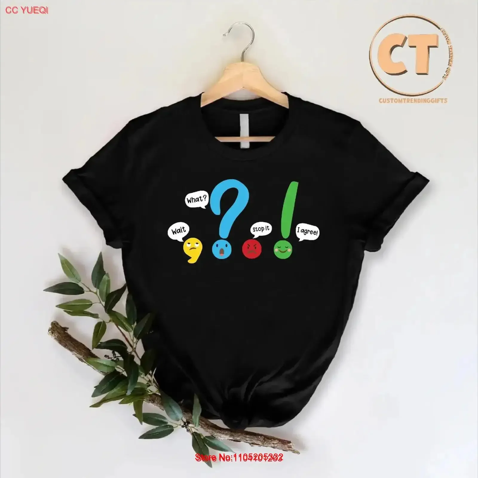 Punctuation Marks T Shirt Wait What Stop It I Agree Grammar Teacher GifT Appreciation Back To School vintage Washed Breathable