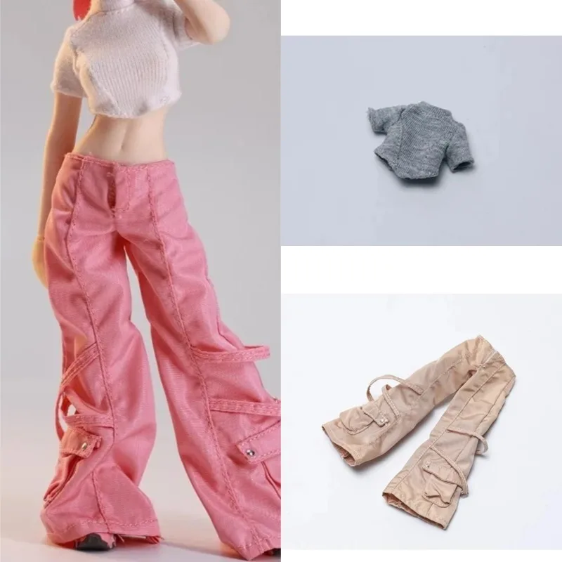 

1/12 Scale Toys Trend Fashion Short Sleeved Workwear Pants Clothes Model for 6" Female Soldier Action Figures Body
