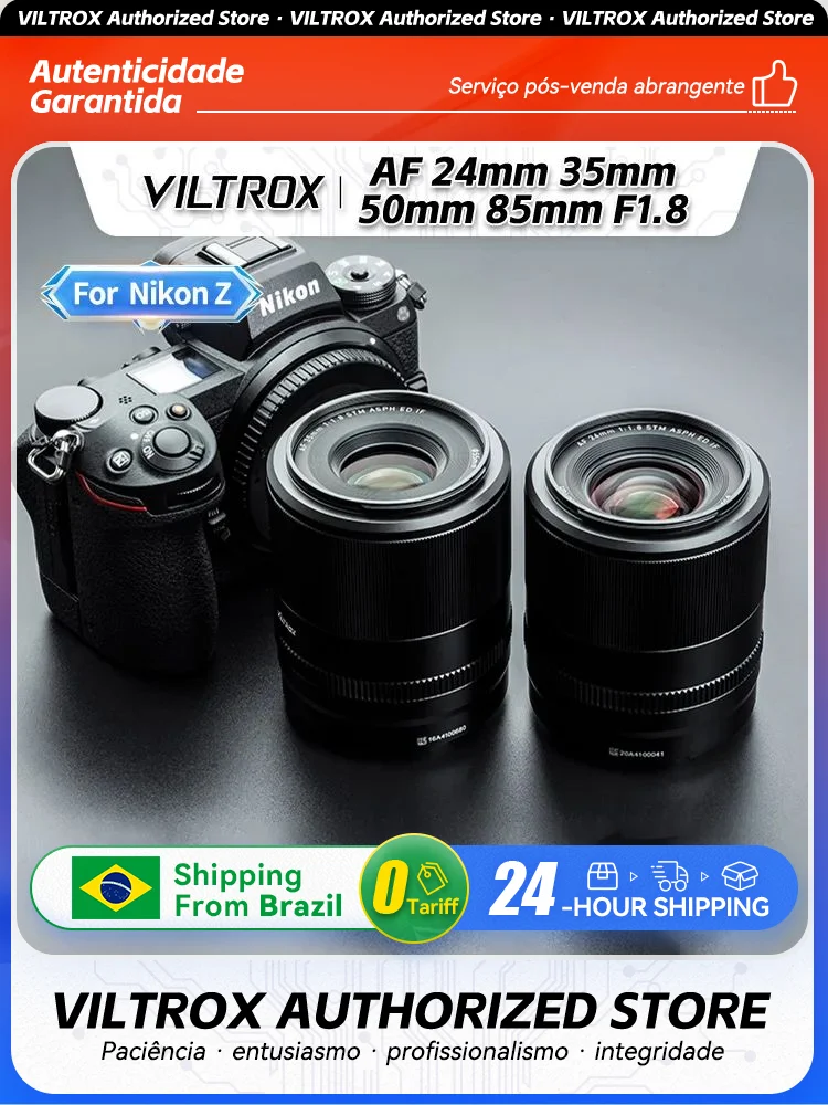 Viltrox 24mm 35mm 50mm 85mm F1.8 Auto Focus Full Frame Prime Lens Large Aperture for Nikon Z Mount Camera Lens Z6 II Z7 Z50 Zfc