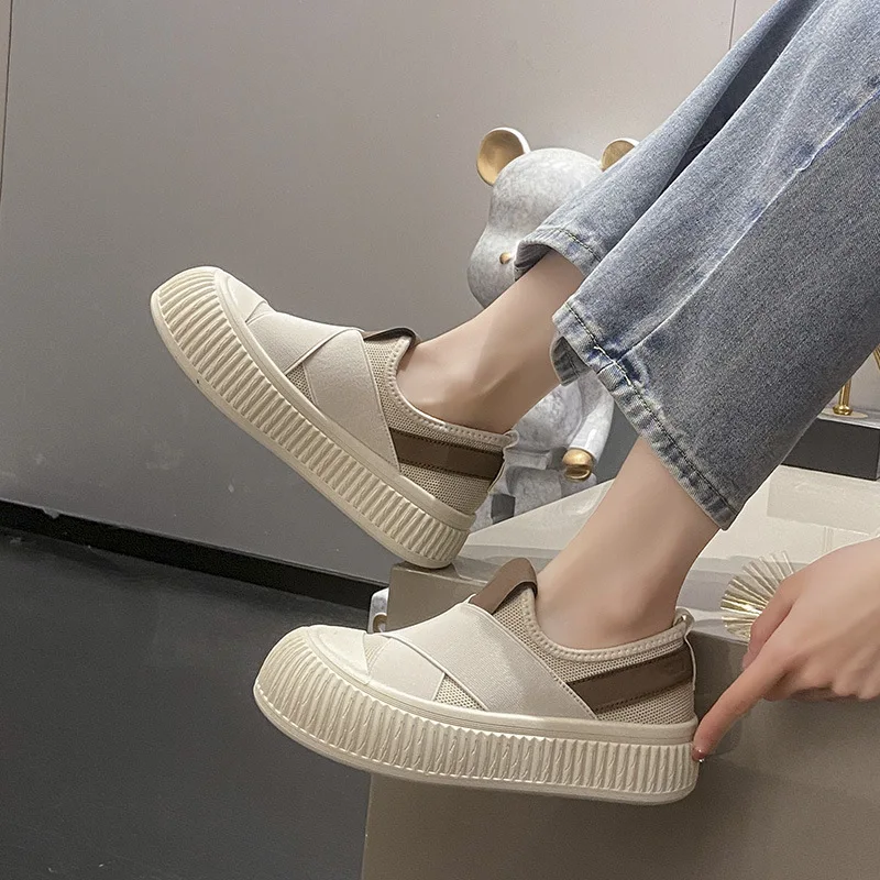 Nouvelles Chaussures Décontractées Rétro 2026, Baskets de Sport Respirantes Style Coréen, Baskets Blanches Basses Antidérapantes et Résistantes à l'Usure