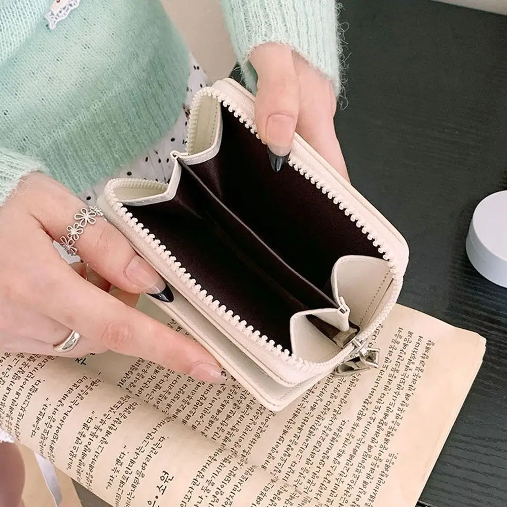 

Fashion Cute Bow Women's Wallet Short Zipper Student Card Holder Coin Purse Gifts