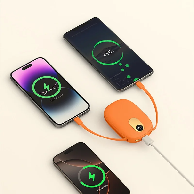 10000mAh Hand Warmer Power Bank with Cable Portable Charger for iphone 17 Samsung Xiaomi Huawei Powerbank External Battery Pack view 4