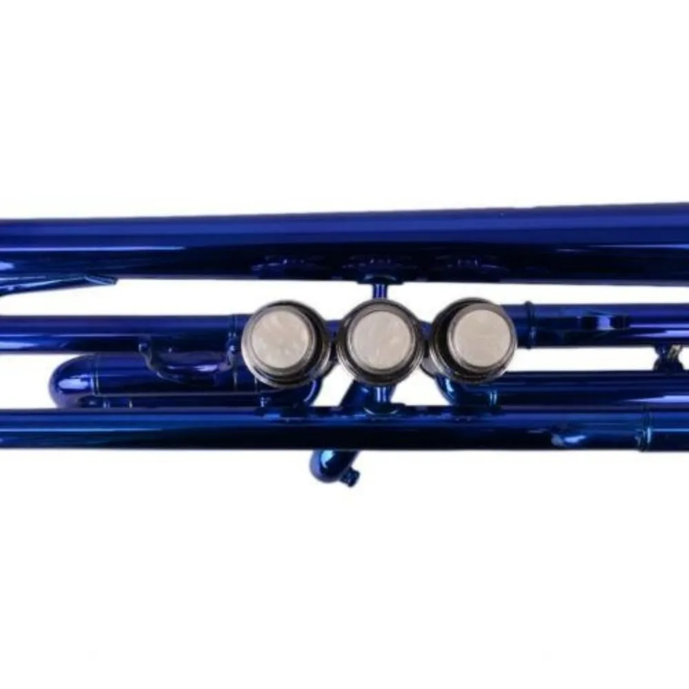 فرقة مدرسية جديدة للطلاب باللون الأزرق Bb Trumpet مع هدية عيد الميلاد للمبتدئين #6