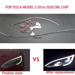 FOR TESLA MODEL S 2016-2020 Car Headlights DRL Light Strips Angel Eyes Chip Ballast Module Maintenance Accessories
