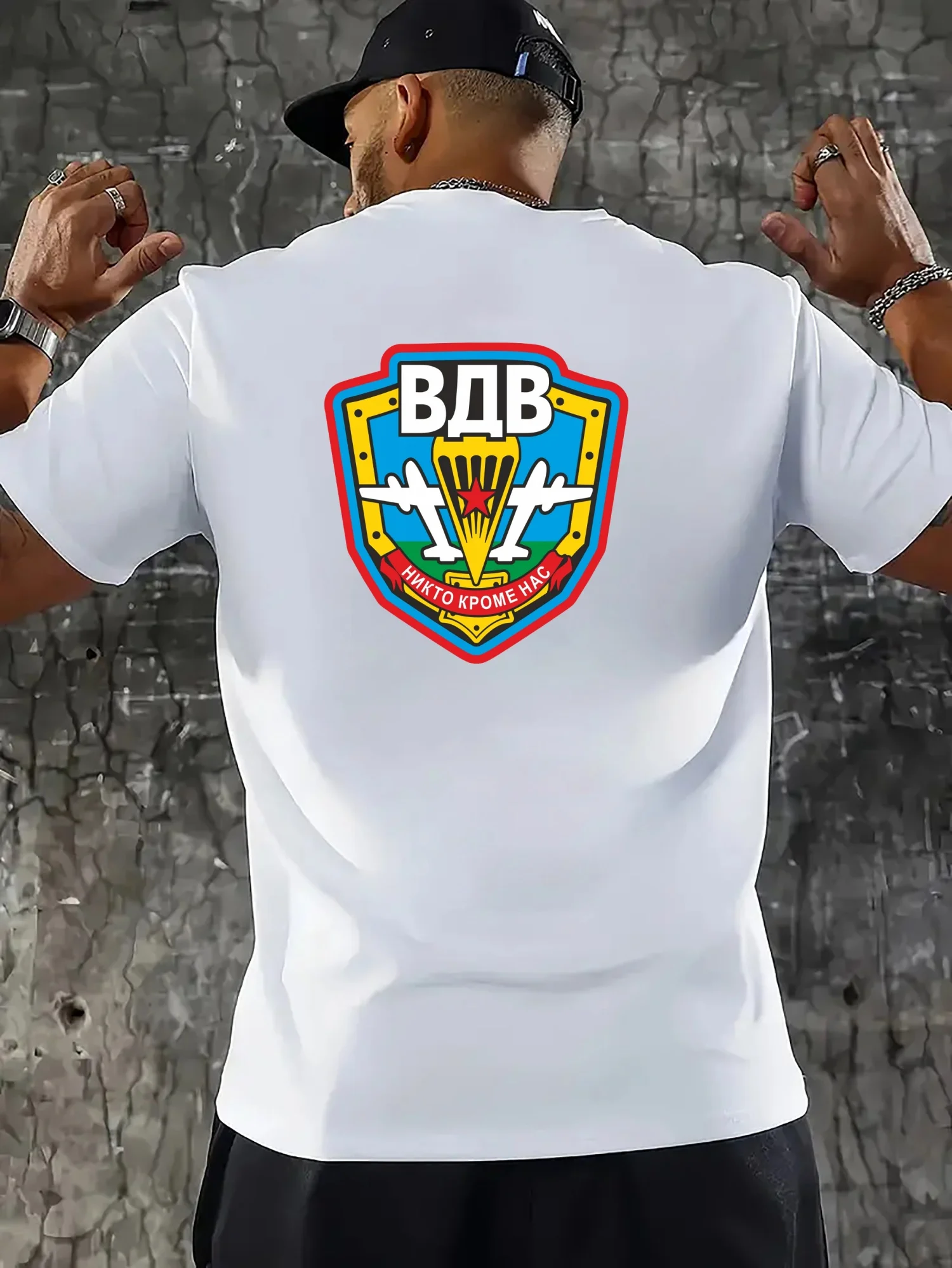Russian Special Forces Spetsnaz Airborne VDV Badge T-Shirt 100% Cotton O-Neck Short Sleeve Summer Casual Mens T-shirt Streetwear