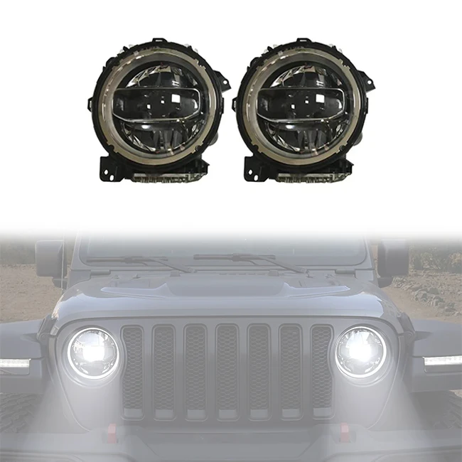 

LUMA Car Accessories Headlight Headlamp With Turn Singal Light For Jeep Wrangler JL Gladiator JT 2018+