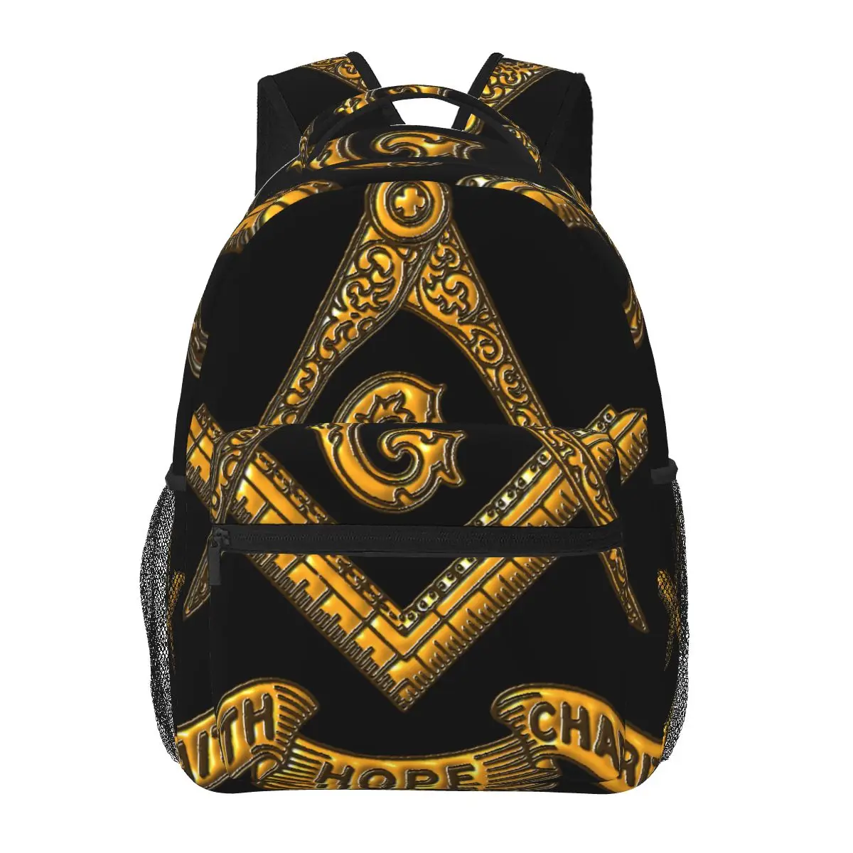 

Fashion Backpack Women Men Unisex Students Backpacks Freemason Masonic Travel bag Bookbag