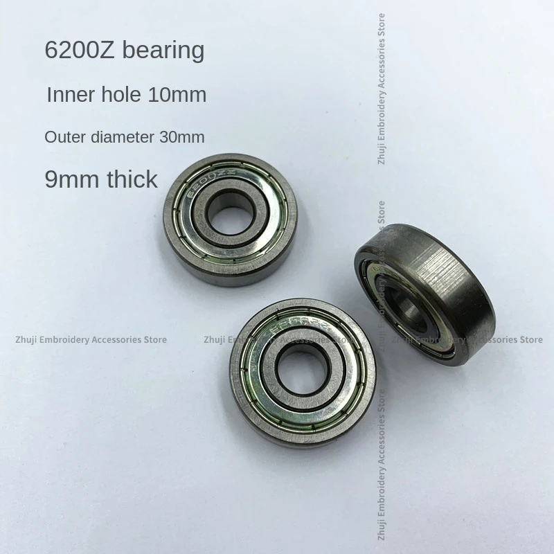 10PCS 6200z Bearing Inner 10mm Outer Diameter 30mm Height 9mm Computer Embroidery Machine Accessories